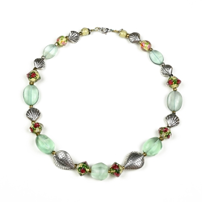 Flourit Silbermuschelkette | KFM1